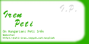 iren peti business card